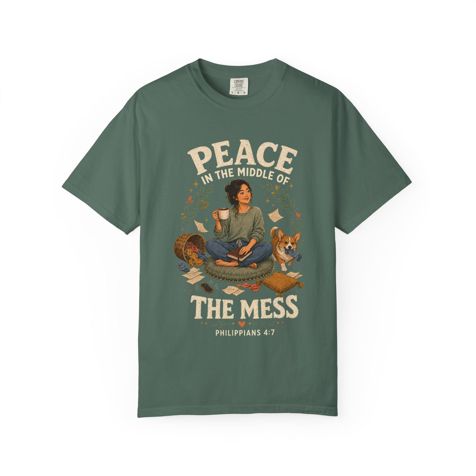 Peace in the Middle of the Mess Christian T-shirt, product view 4