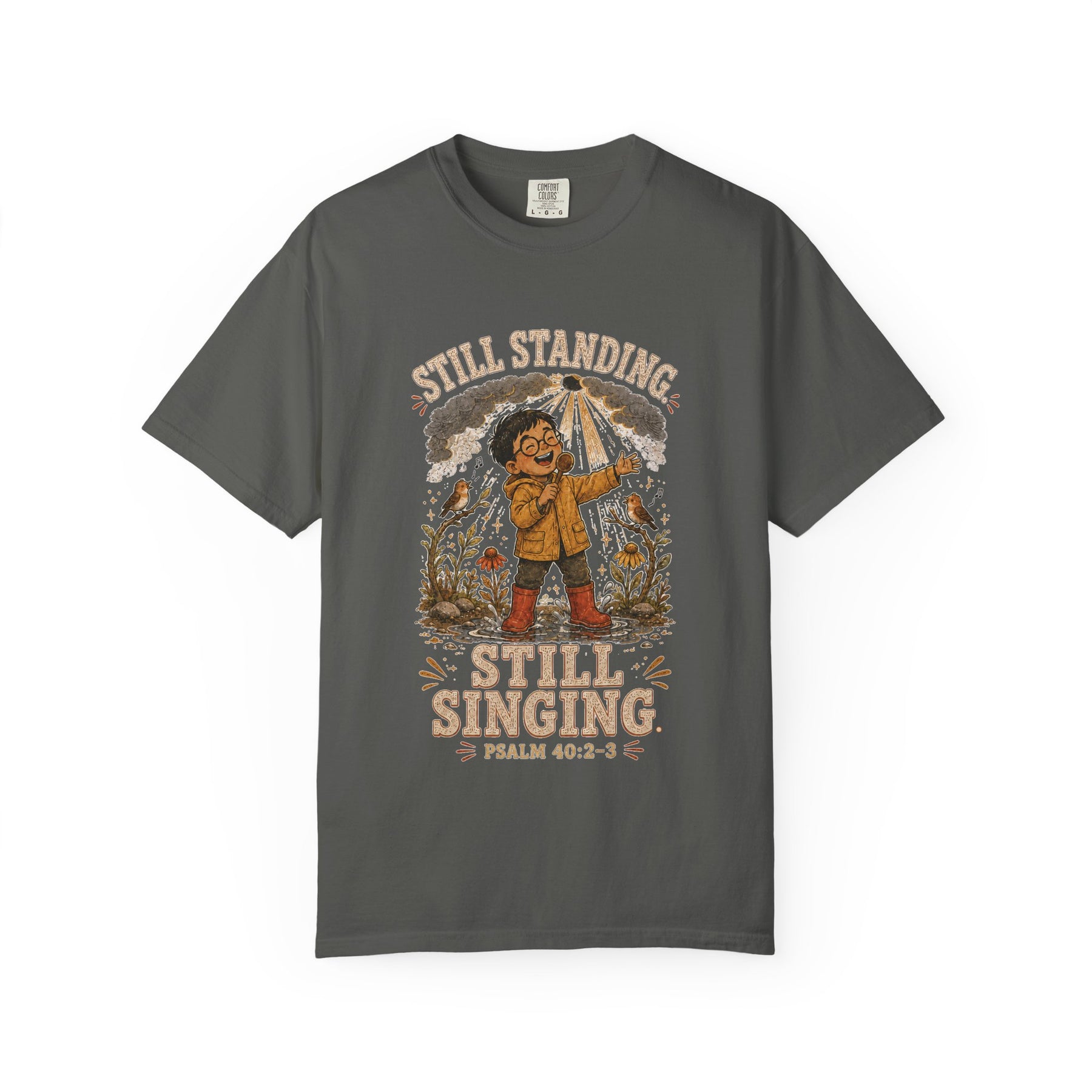 Still Standing, Still Singing Christian T-shirt, product view 2
