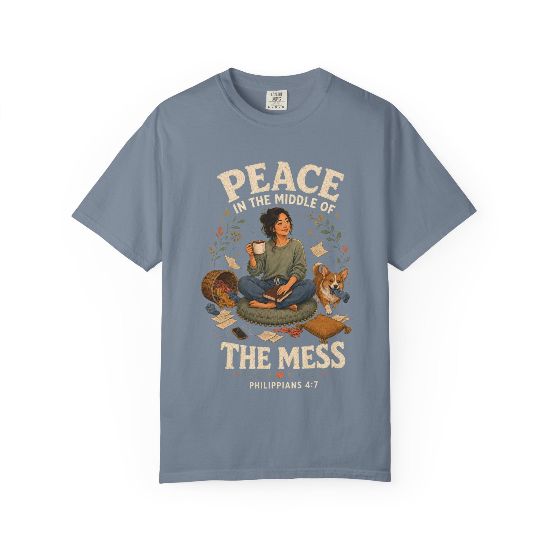 Peace in the Middle of the Mess Christian T-shirt, product view 5