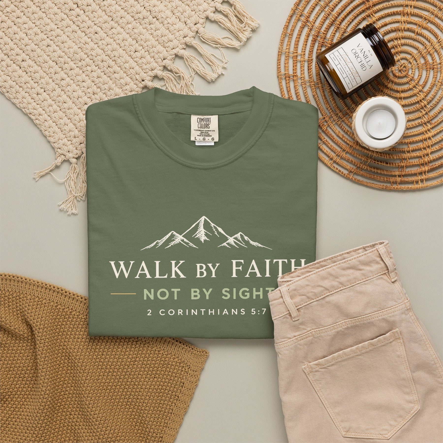 Walk by Faith Tee Christian apparel, product view 5