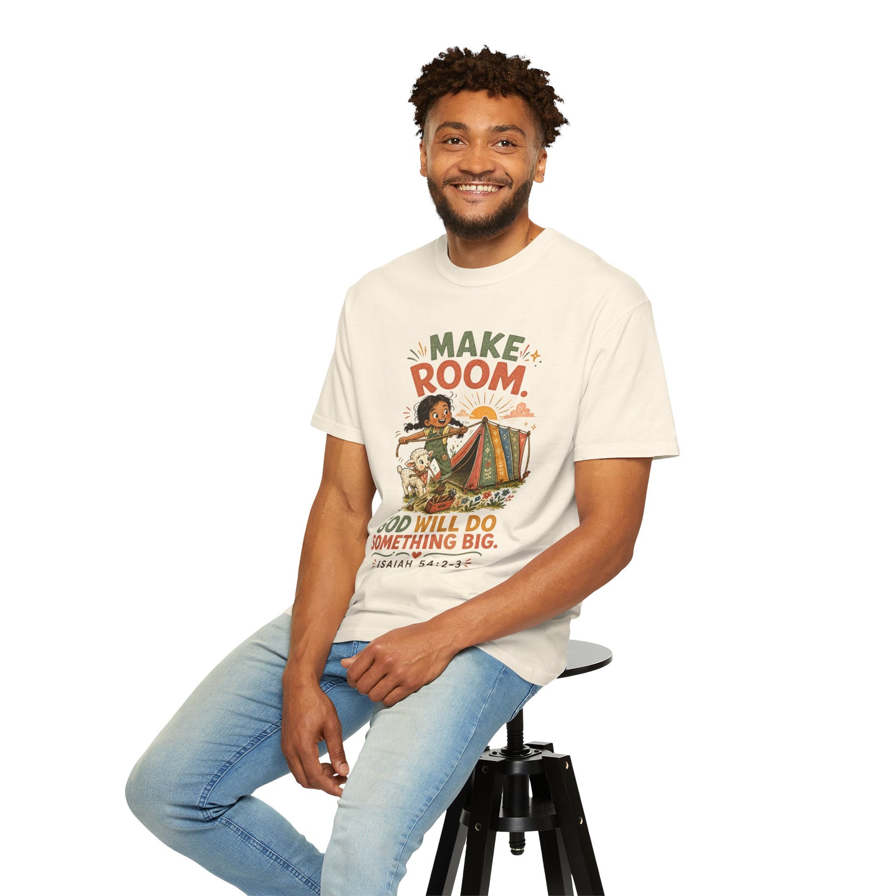 Make Room — God Will Do Something Big Christian T-shirt, product view 7