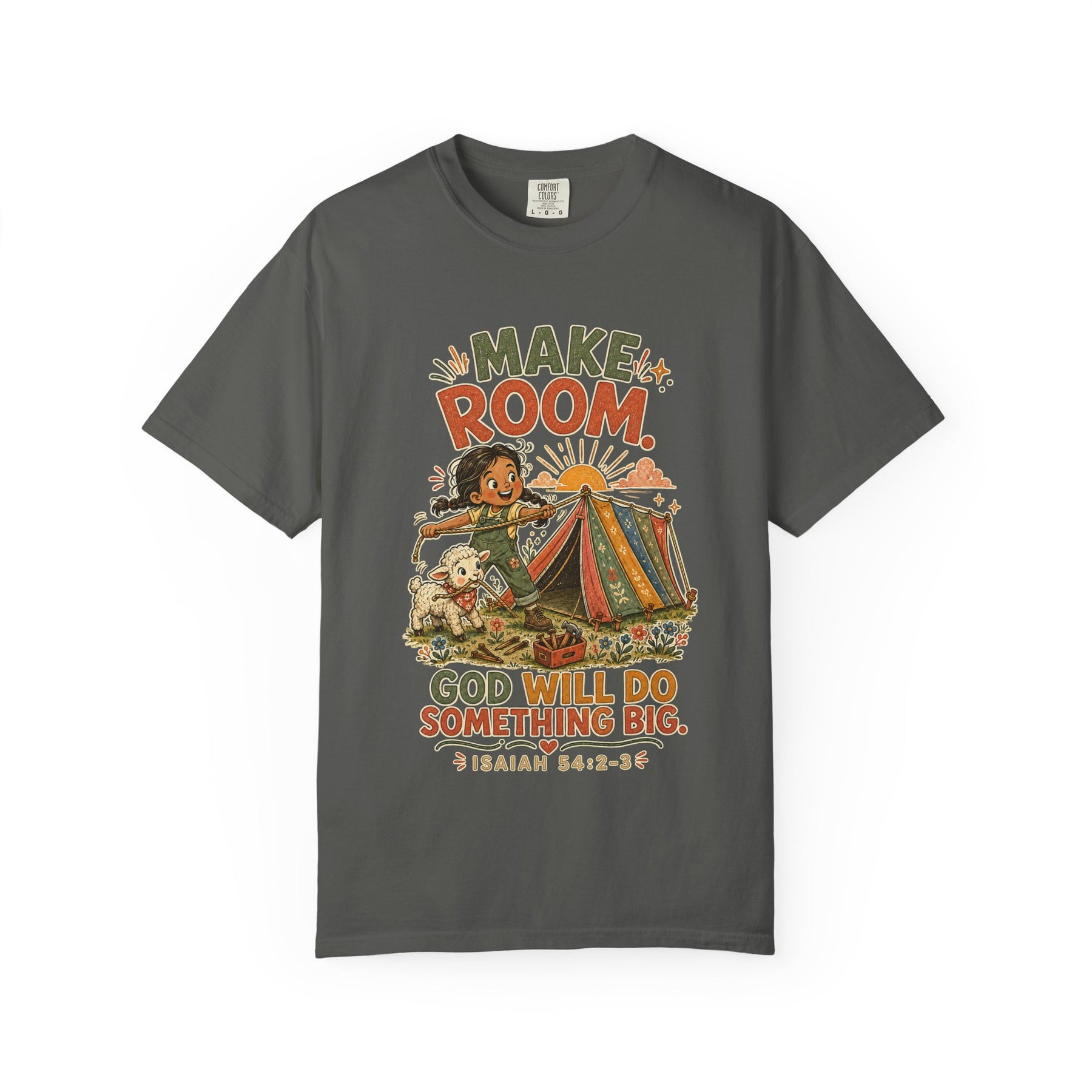 Make Room — God Will Do Something Big Christian T-shirt, product view 2