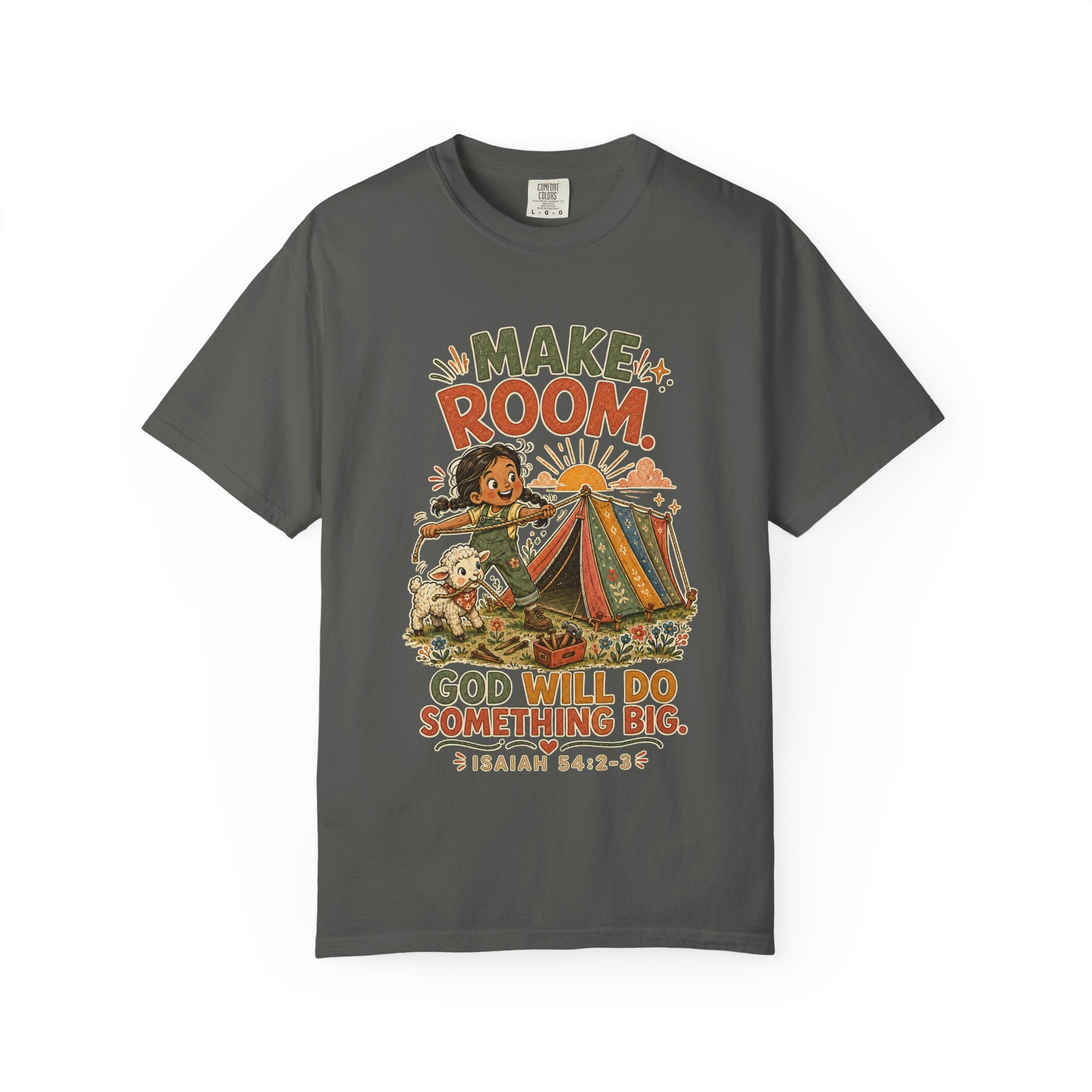 Make Room — God Will Do Something Big Christian T-shirt, product view 2