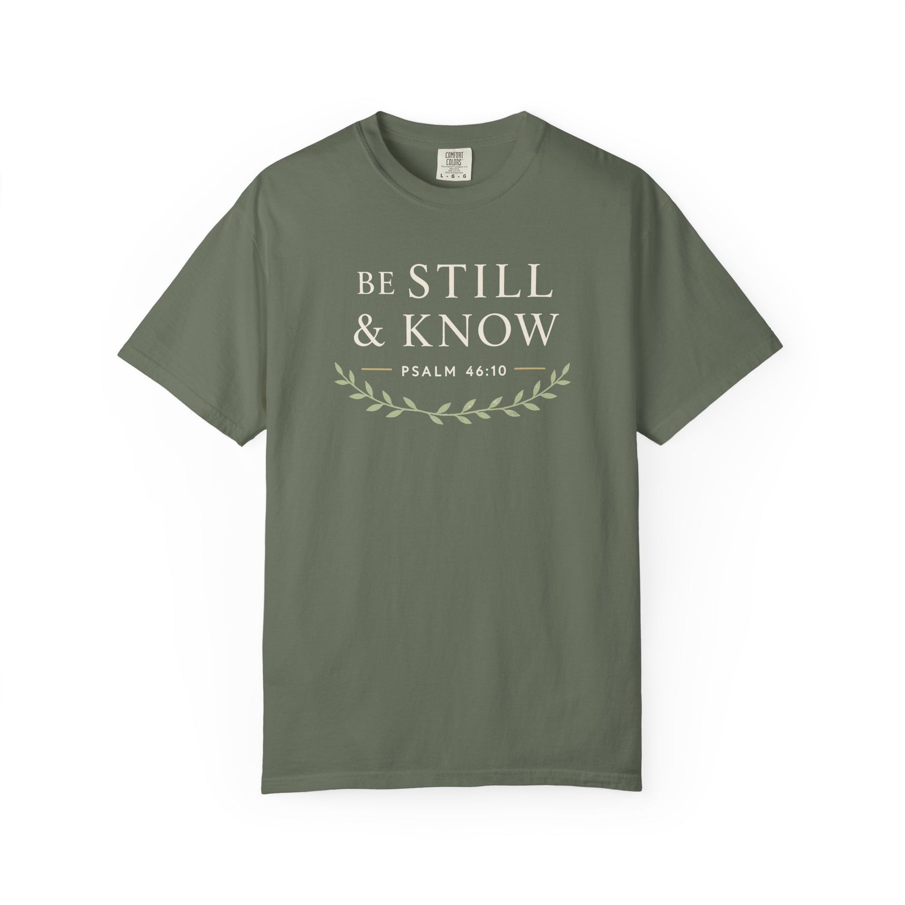 Be Still & Know Tee Christian apparel, product view 2