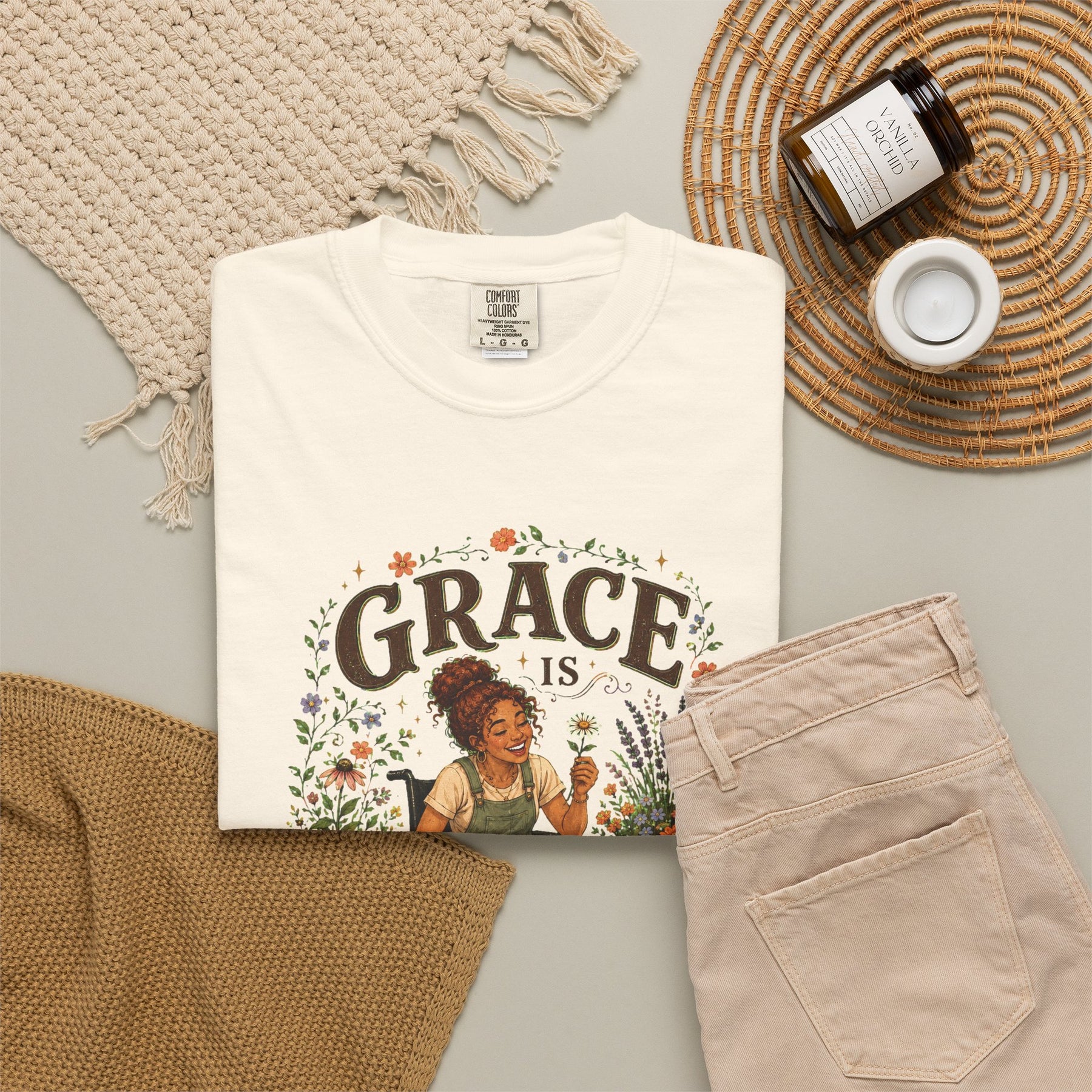 Grace Is Enough Christian T-shirt, product view 6