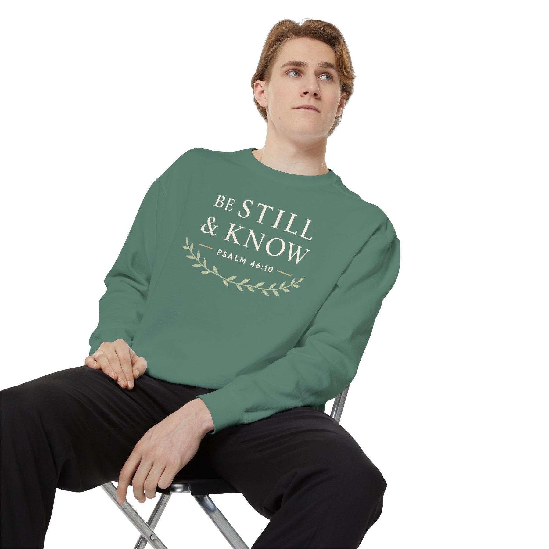 Be Still & Know Sweatshirt Christian apparel, product view 5