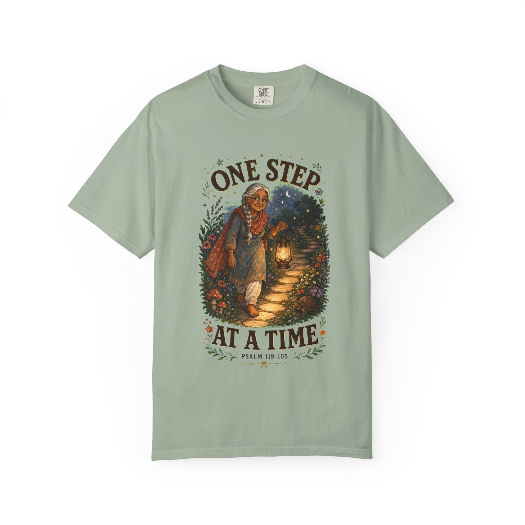 One Step at a Time Christian T-shirt, product view 3
