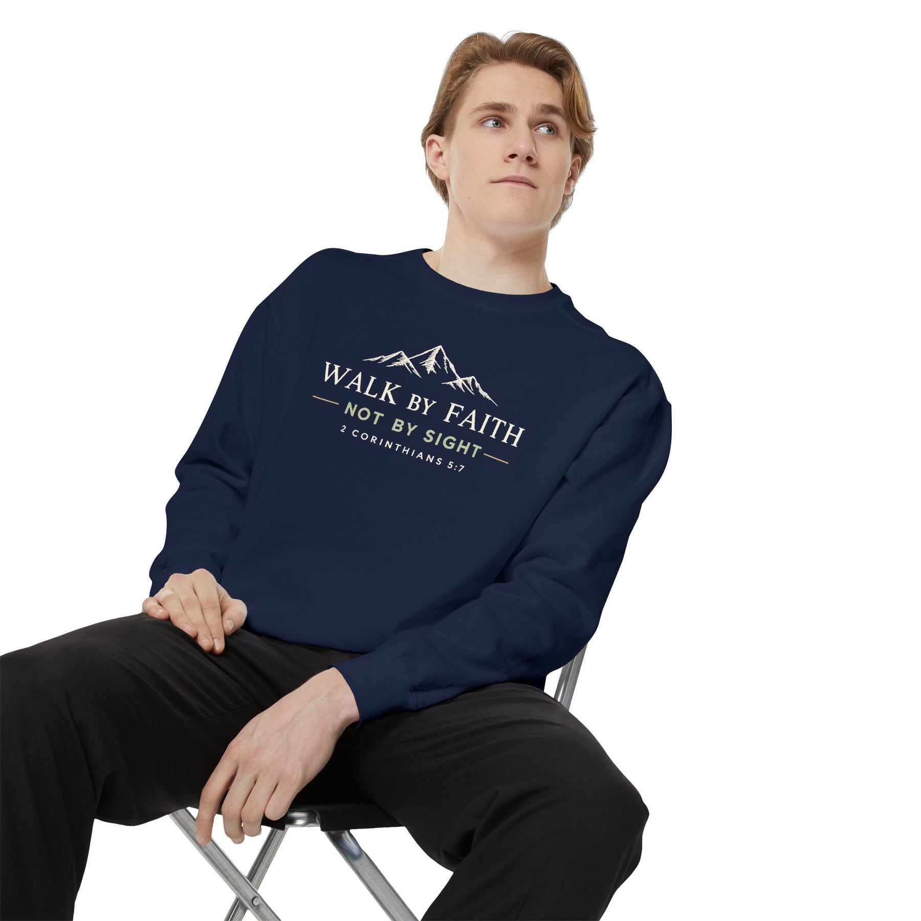 Walk by Faith Sweatshirt Christian apparel, product view 8