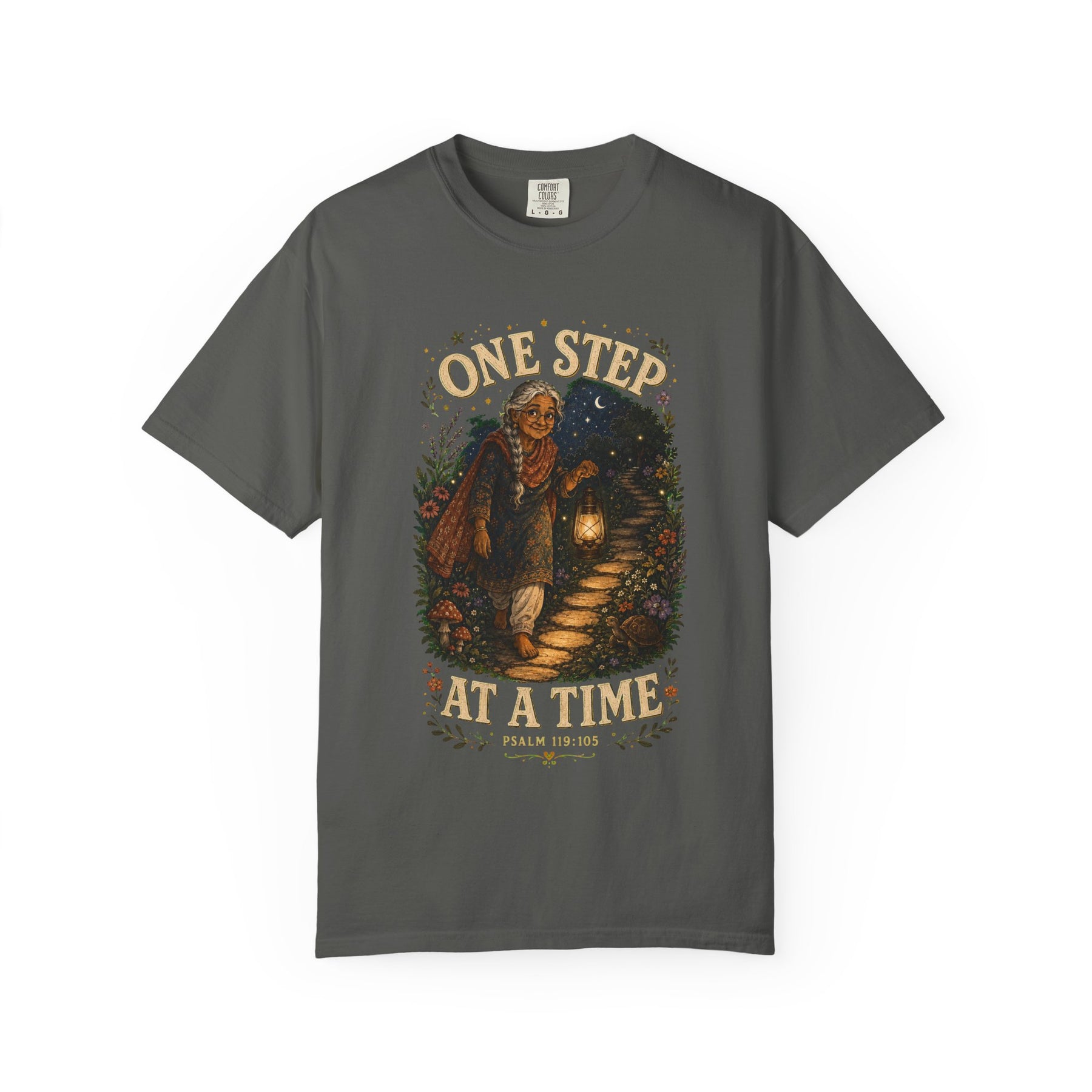 One Step at a Time Christian T-shirt, product view 2