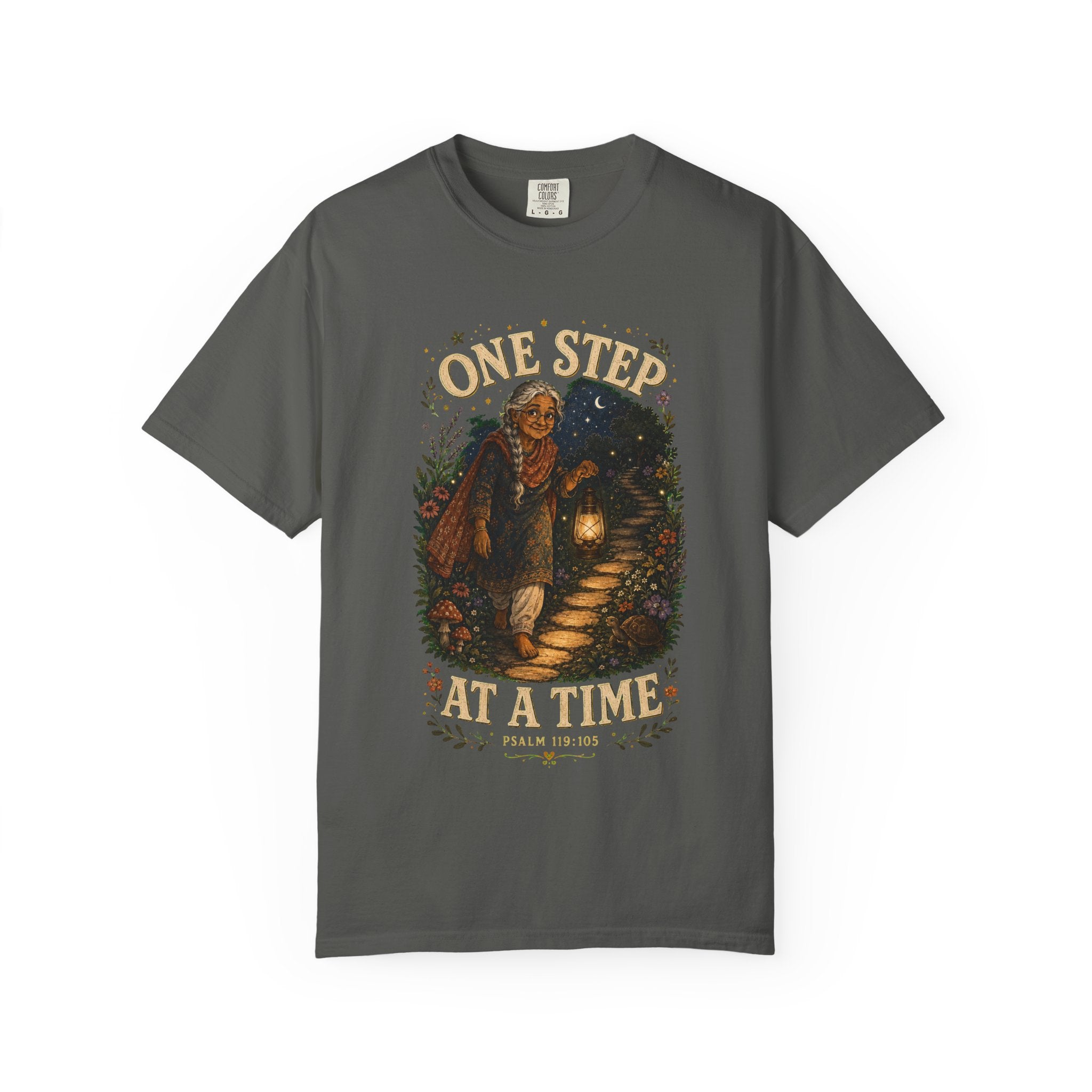 One Step at a Time Christian T-shirt, product view 2