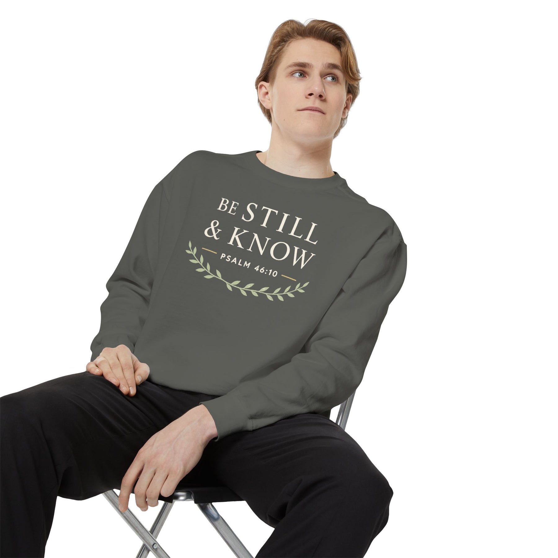 Be Still & Know Sweatshirt Christian apparel, product view 8