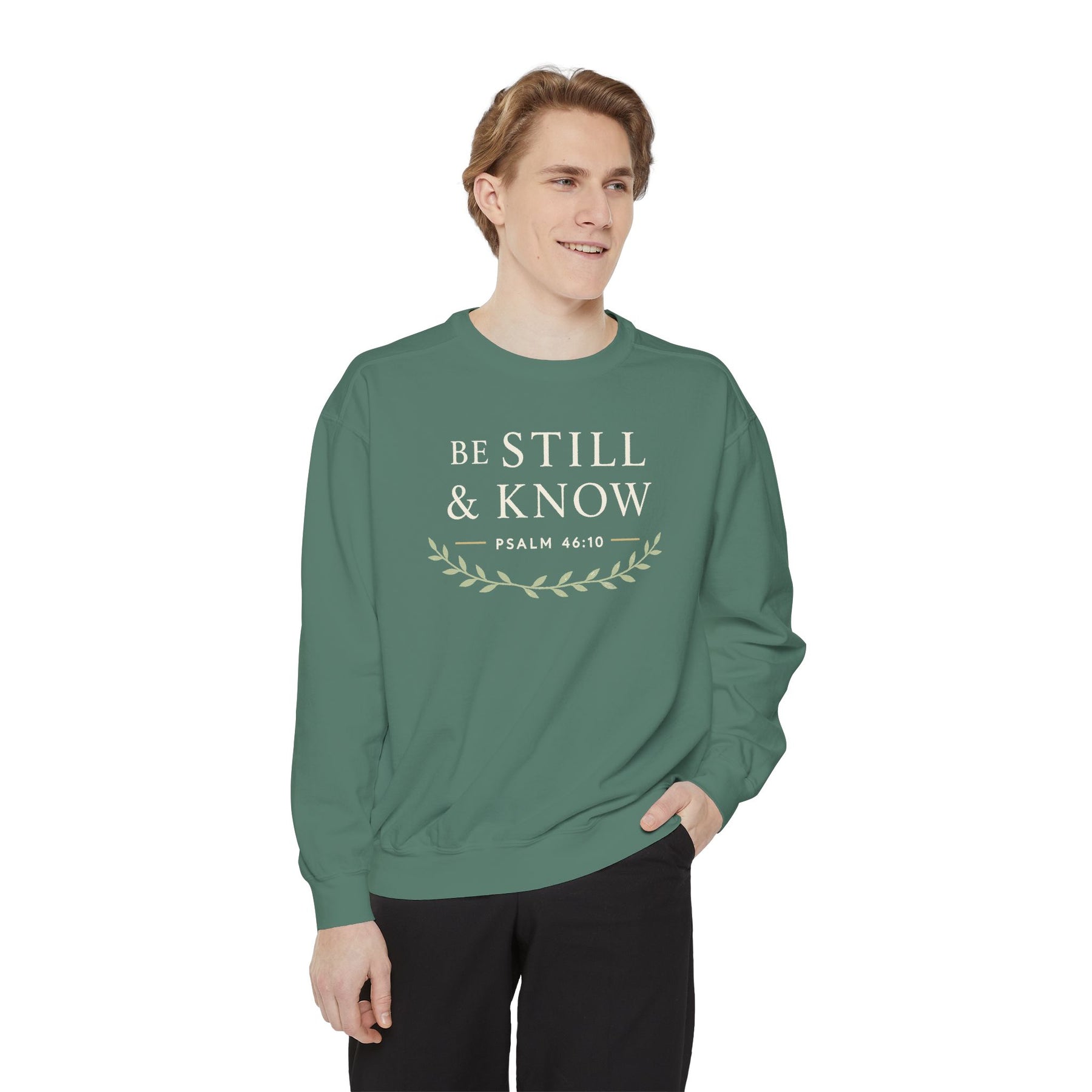 Be Still & Know Sweatshirt Christian apparel, product view 4