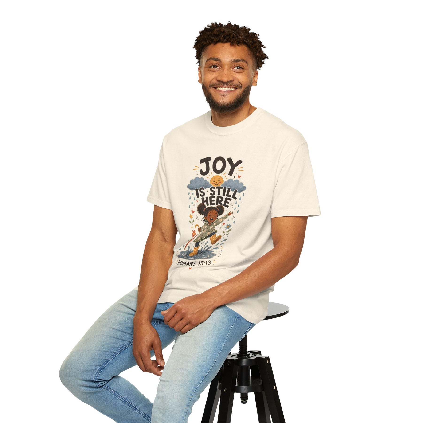 Joy Is Still Here Christian T-shirt, product view 6