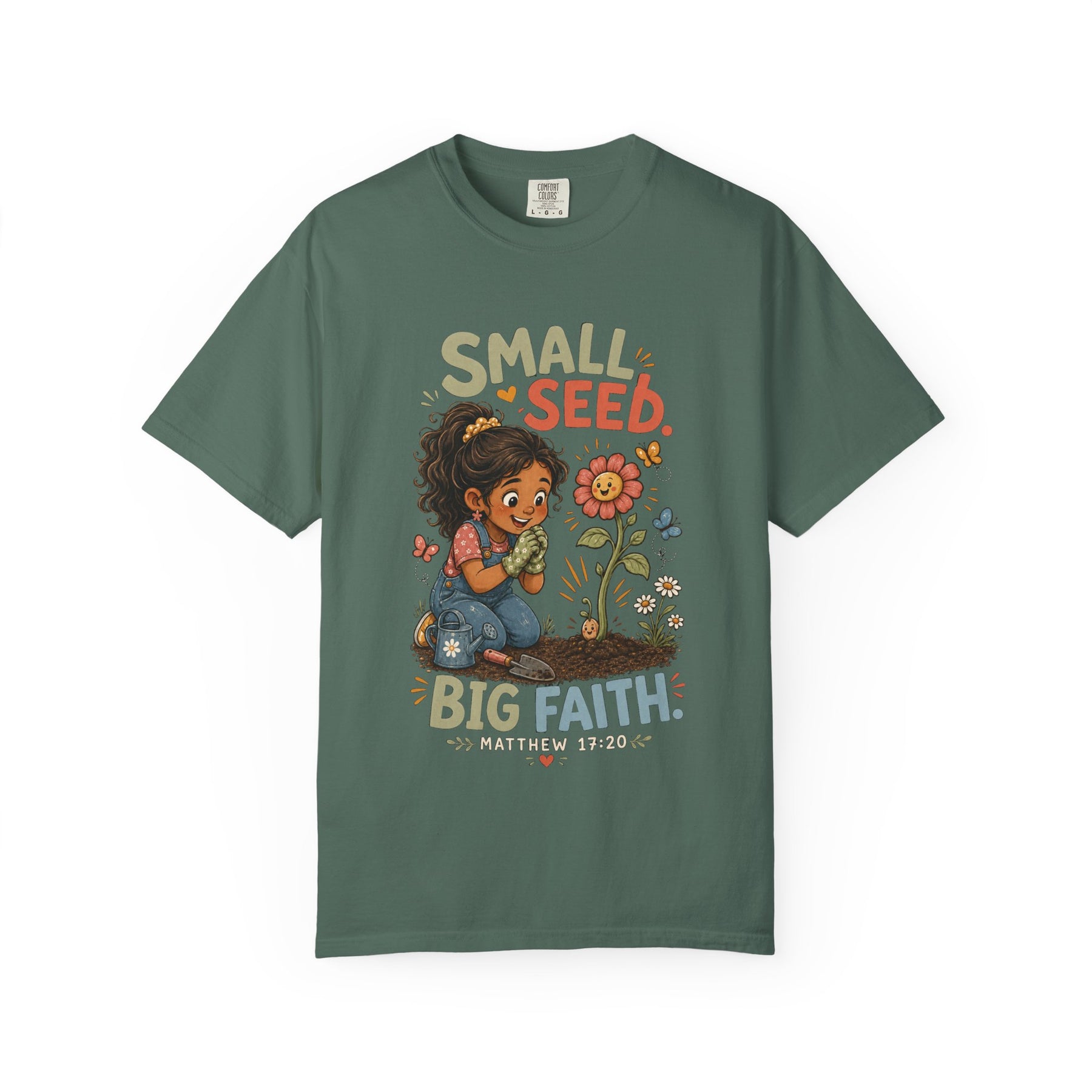 Small Seed, Big Faith Christian T-shirt, product view 4
