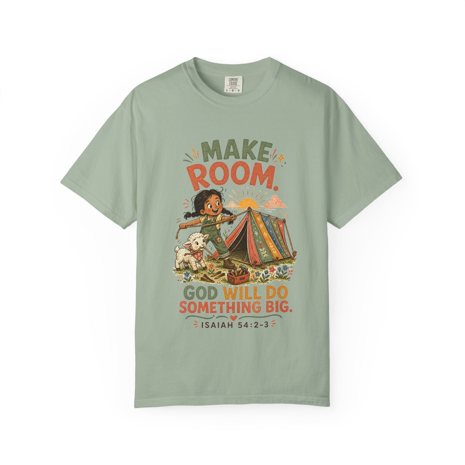 Make Room — God Will Do Something Big Christian T-shirt, product view 3