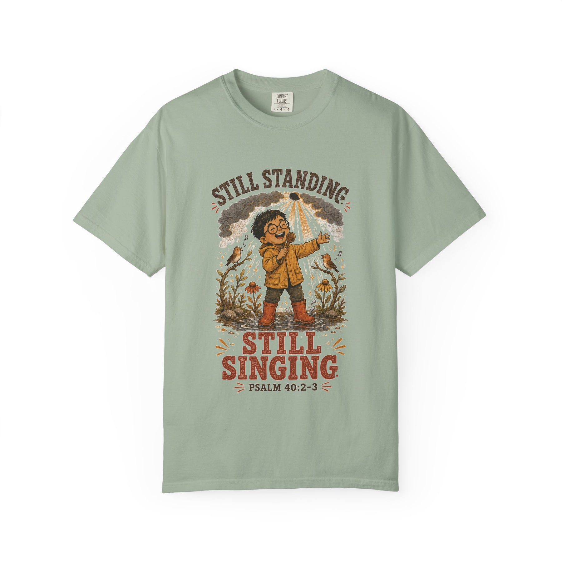 Still Standing, Still Singing Christian T-shirt, product view 3