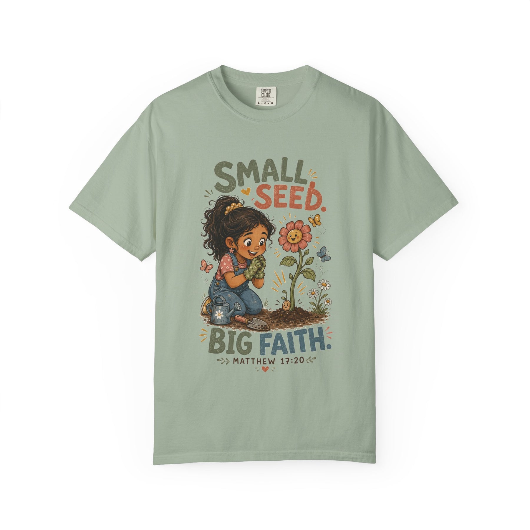 Small Seed, Big Faith Christian T-shirt, product view 3