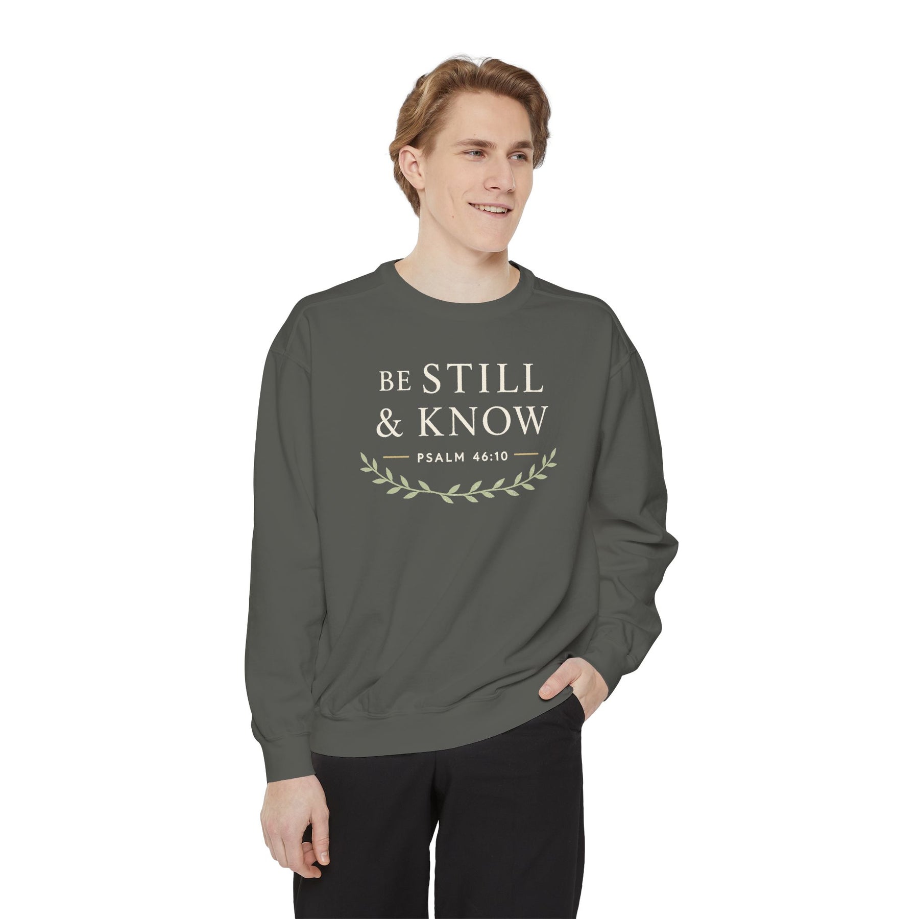Be Still & Know Sweatshirt Christian apparel, product view 7