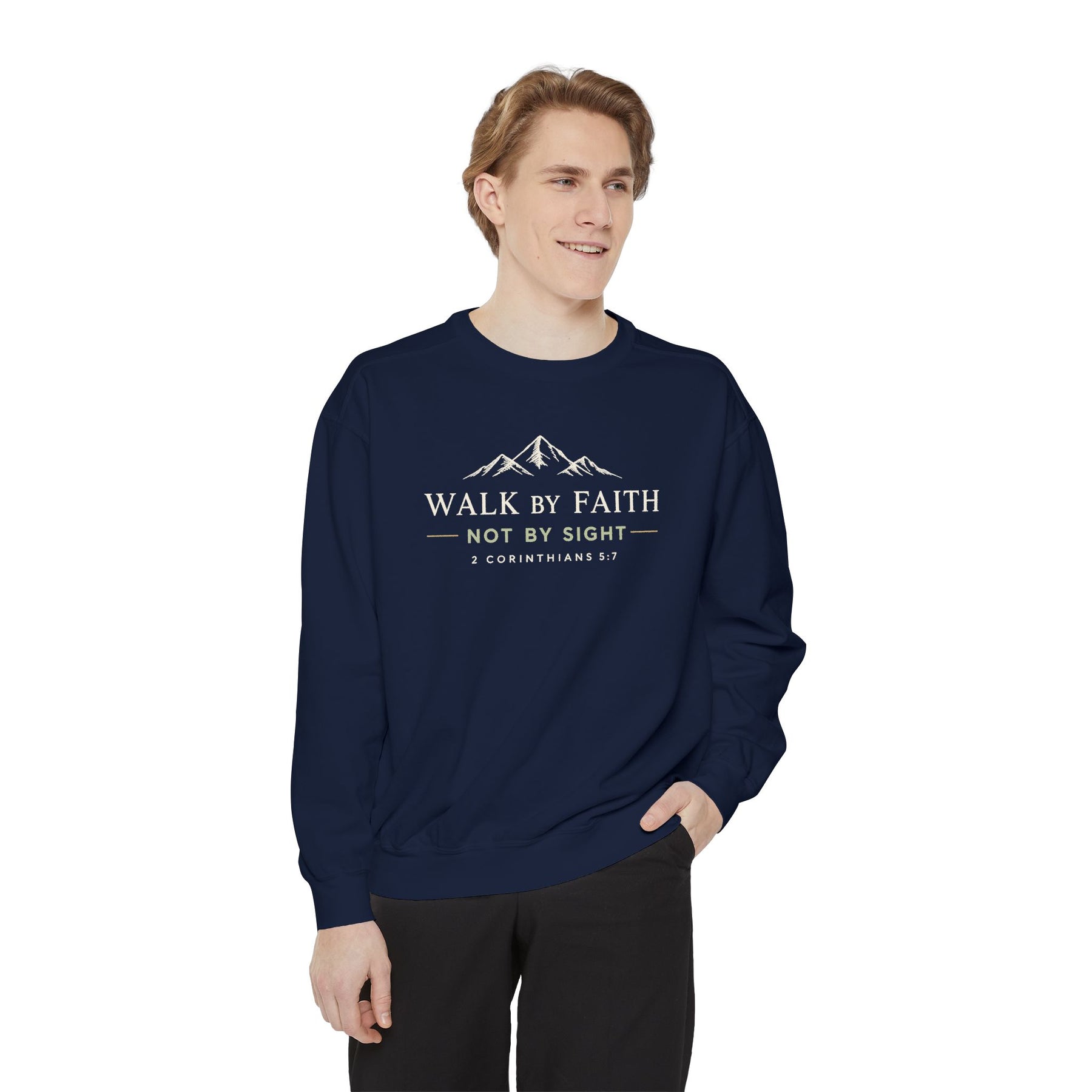 Walk by Faith Sweatshirt Christian apparel, product view 7