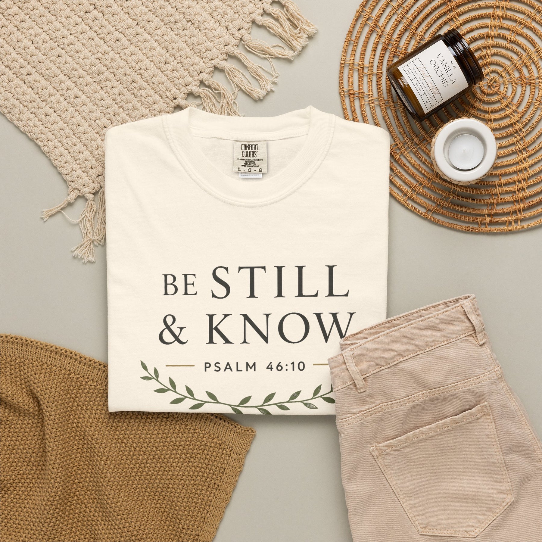 Be Still & Know Tee Christian apparel, product view 5