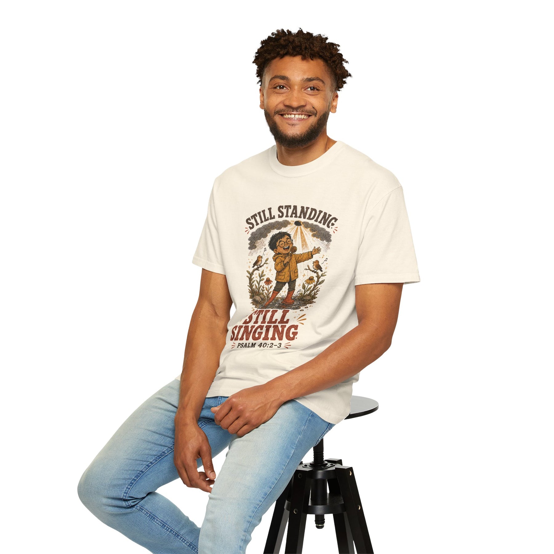 Still Standing, Still Singing Christian T-shirt, product view 7