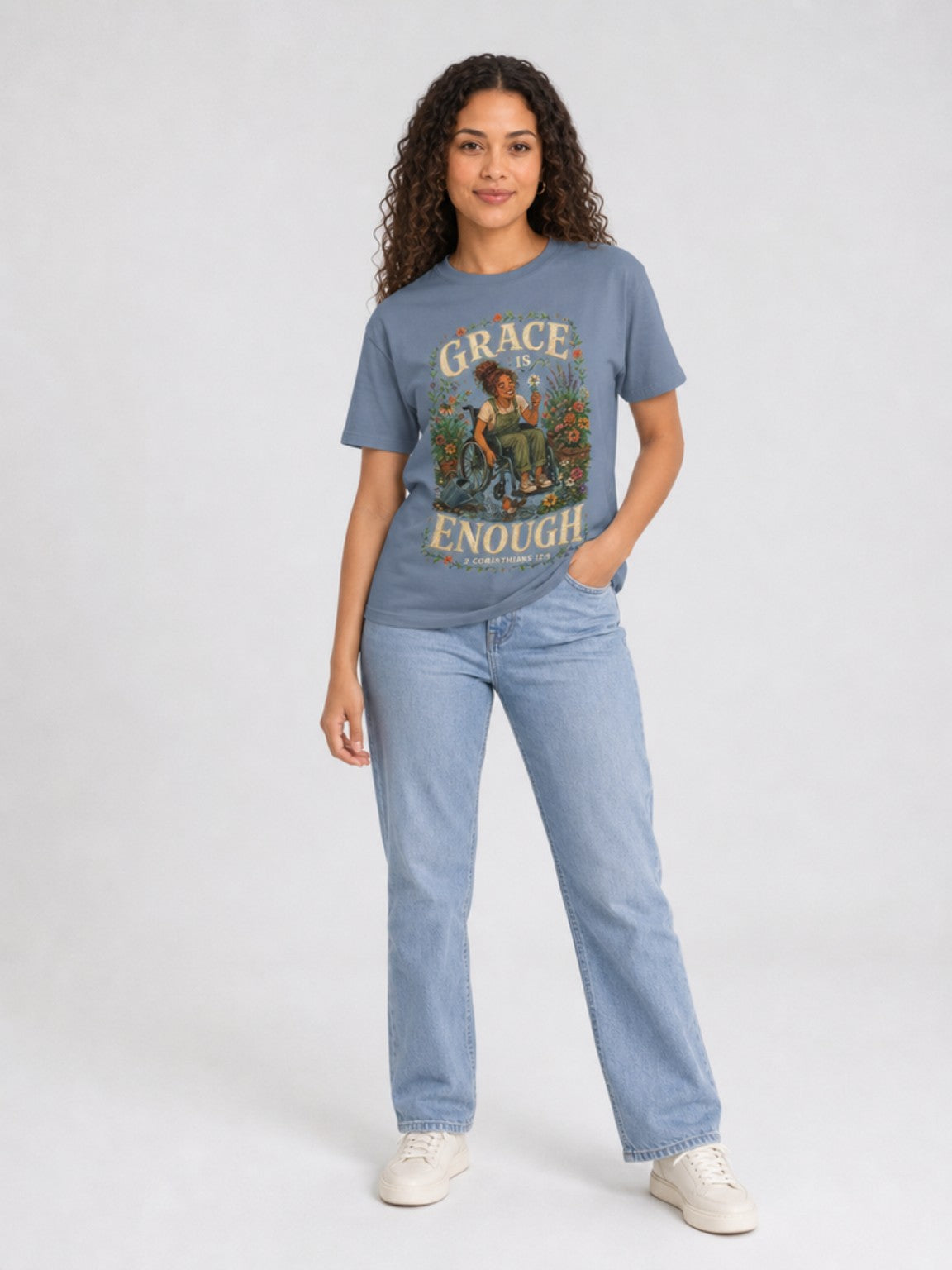 Grace Is Enough in Blue Jean, standing view