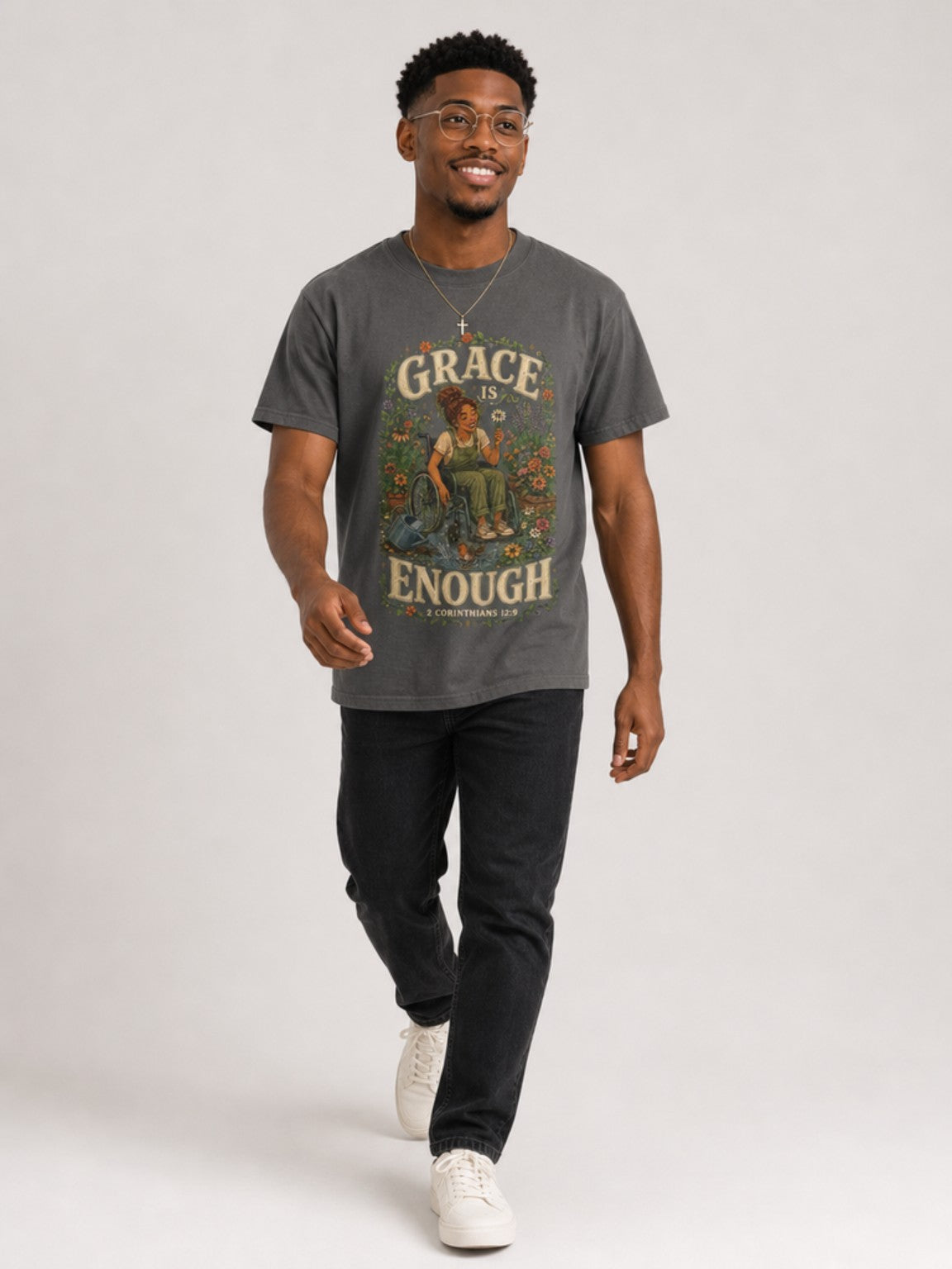 Grace Is Enough in Pepper, mid-stride view