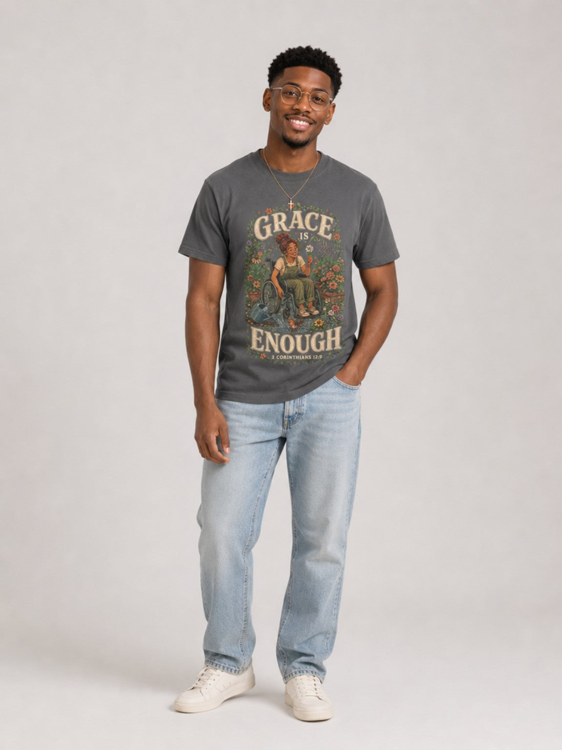 Grace Is Enough in Pepper, standing view