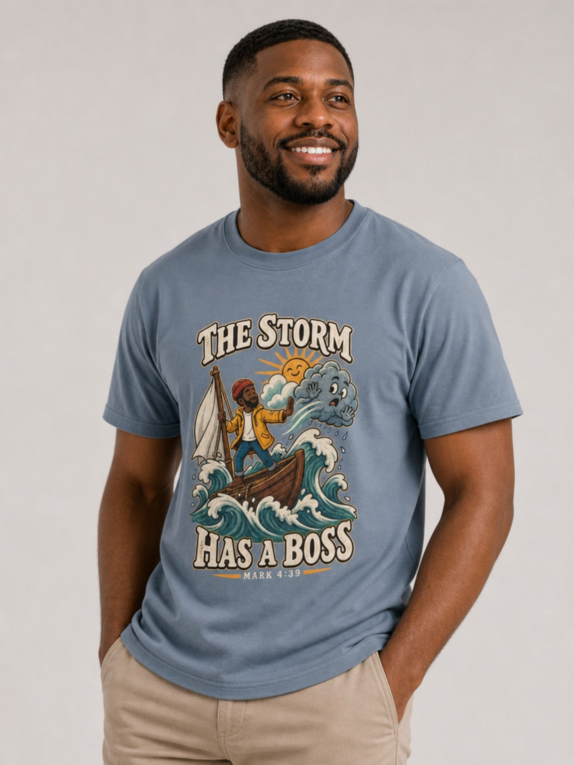 The Storm Has a Boss in Blue Jean, looking-up hero view