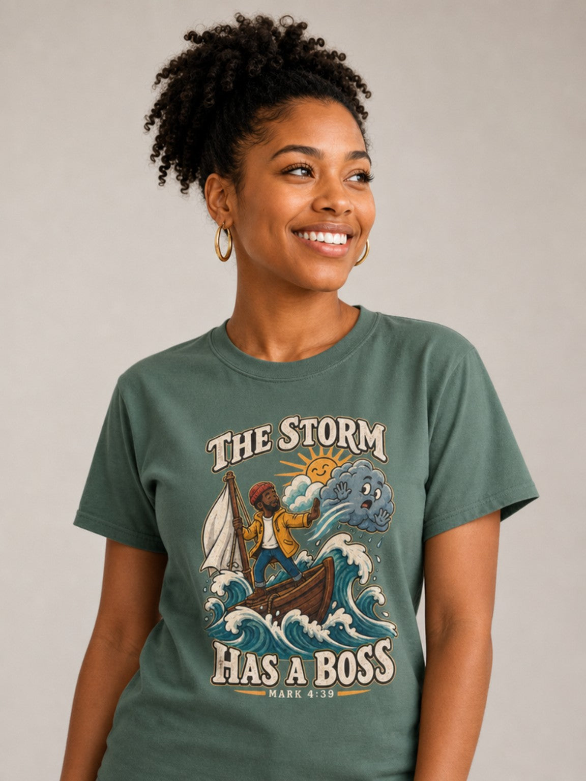 The Storm Has a Boss in Blue Spruce, looking-up hero view